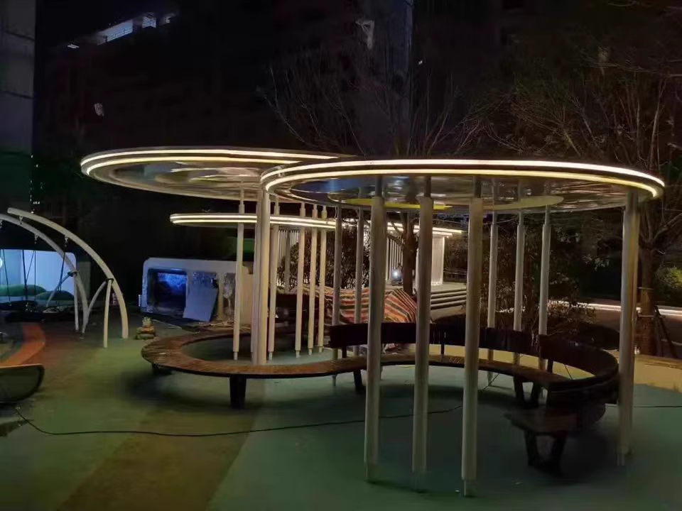 廊架夜間效果